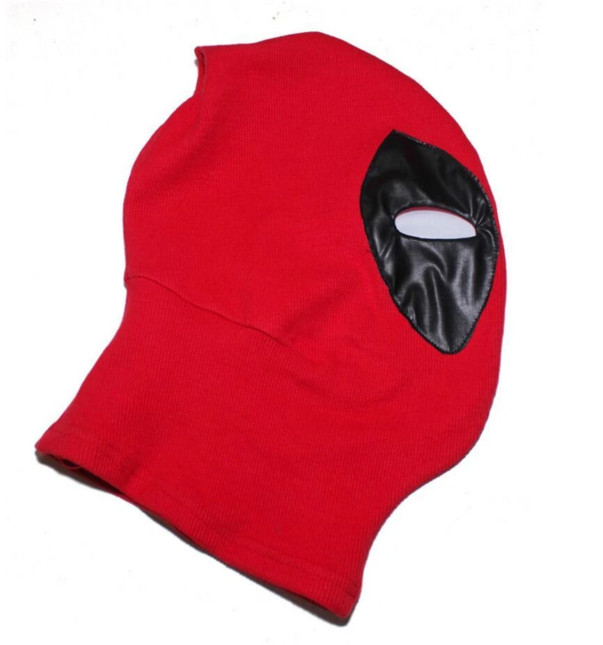 Deadpool Youth Mask Leather Balaclava X-Men Halloween Costume Hood Cosplay - Image 2 of 4