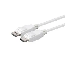 QTY [5] Display Port Cable DP Male to DP Cable Cord 1.4 White