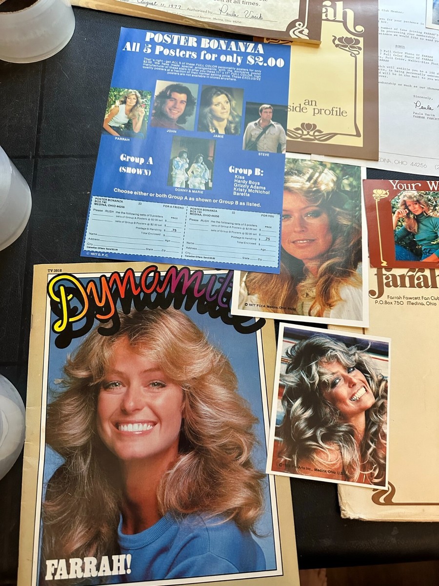 Rare Farrah Fawcett Fan Club Kit Mail in 1977 Photos Poster | eBay