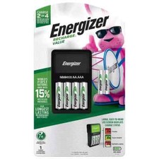 Energizer Rechargeable AA and AAA Battery Charger 4AA  2AAA Batteries Included 