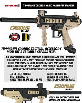 Tippmann Cronus Tactical Paintball Gun Marker Sale .68 Cal Semi Auto