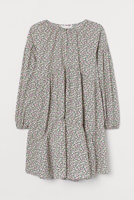 H&M Conscious Floral A-LINE COTTON Dress | eBay