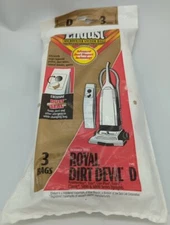 3 Royal Dirt Devil Type D Vacuum Bag Endust Featherlite Dust Seal