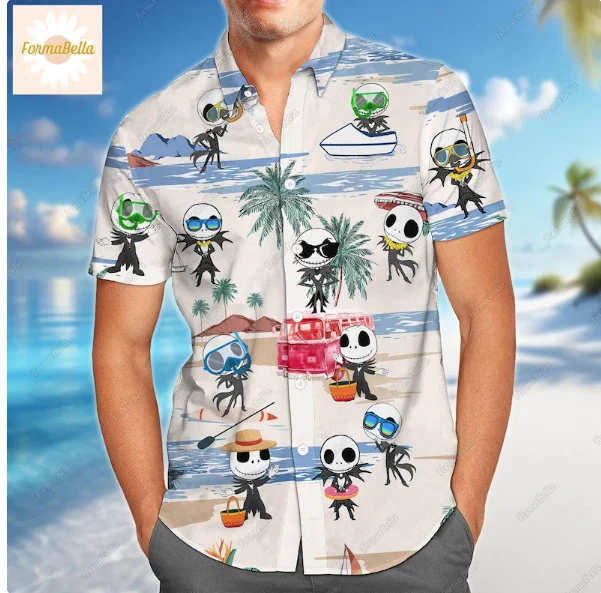 Halloween Jack Skellington 3D HAWAII SHIRT