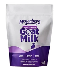 Meyenberg Whole Powdered Goat Milk, 16 Ounce, Resealable Pouch, Gluten Free,...