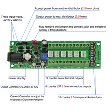 Power Distribution Board Self-adapt Power Distributor+Accessory LED Light Hub
