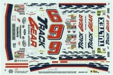 Slixx 1329 #9 Track Gear 1998-Jeff Burton 1/24 Nascar decal