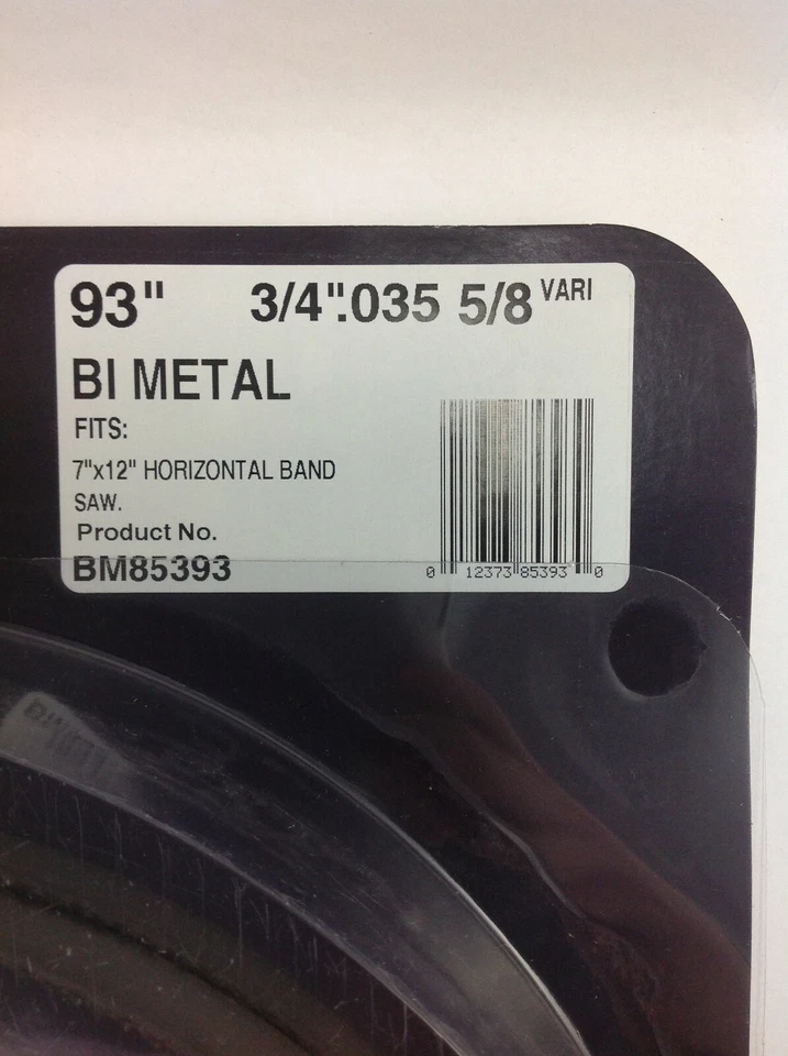 Hoja de sierra de cinta de corte de metal bimetálico Olson 93" x 3/4" 5/8 TPI, hecha en EE. UU. Foto 2 de 3