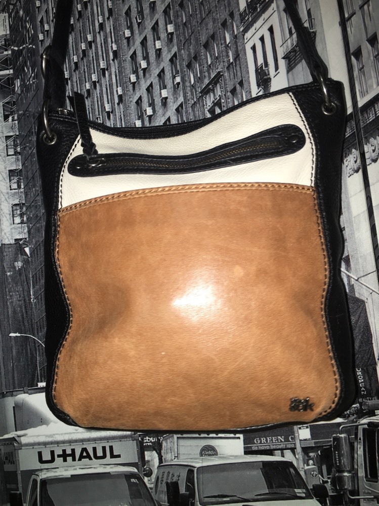 The Sak Laurel Crossbody Stone multi Pebbled Leather Messenger Bag eBay