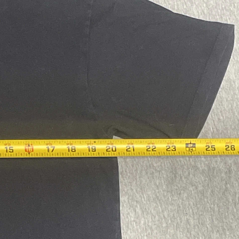 Camiseta grande EPTM para hombre negra ropa de calle dobladillo redondeado talla L manga corta doble Foto 4 de 4