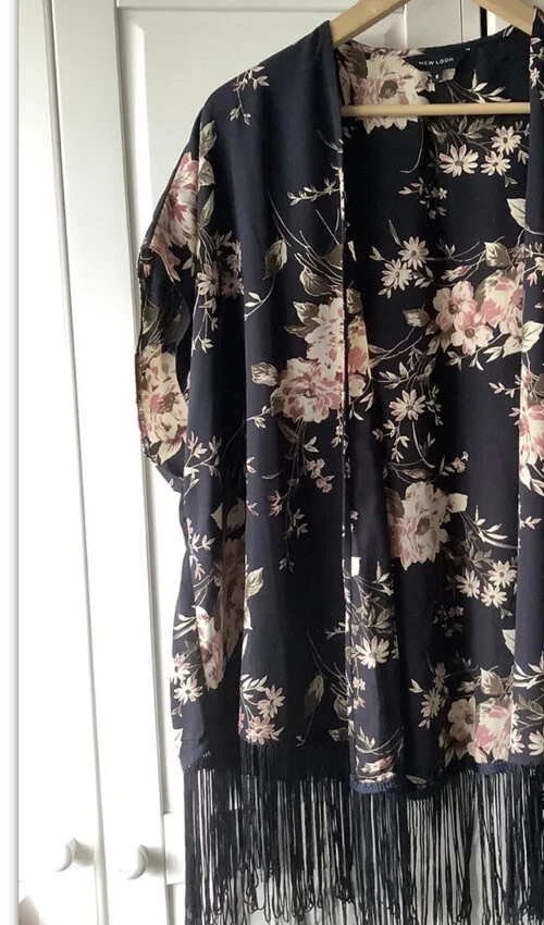 Floral Kaftan Jacket Cover Up Uk 8 (fit Multiple sizes) New Look BNWT - Image 2 of 4