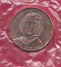 USA MEDAL BU PRESIDENTS WIFE ABIGAIL FILLMORE,WIFE TO MILLARD FILLMORE July 9,