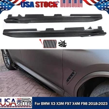 Pair Carbon Look Side Skirts For BMW X3 G01 X4 G02 X3M F97 X4M F98 2018-2023 L&R