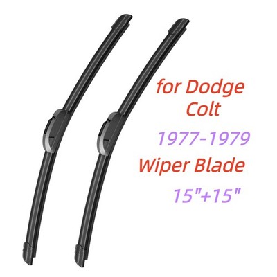 for Dodge Colt 1977-1979 Windshield Wiper Blade 15''+15'' All-season  Front J-hook