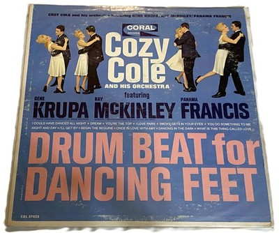 Cozy Cole & His Orchestra Drum Beat For Dancing Feet Vinyl LP CRL57423 Mono G/G