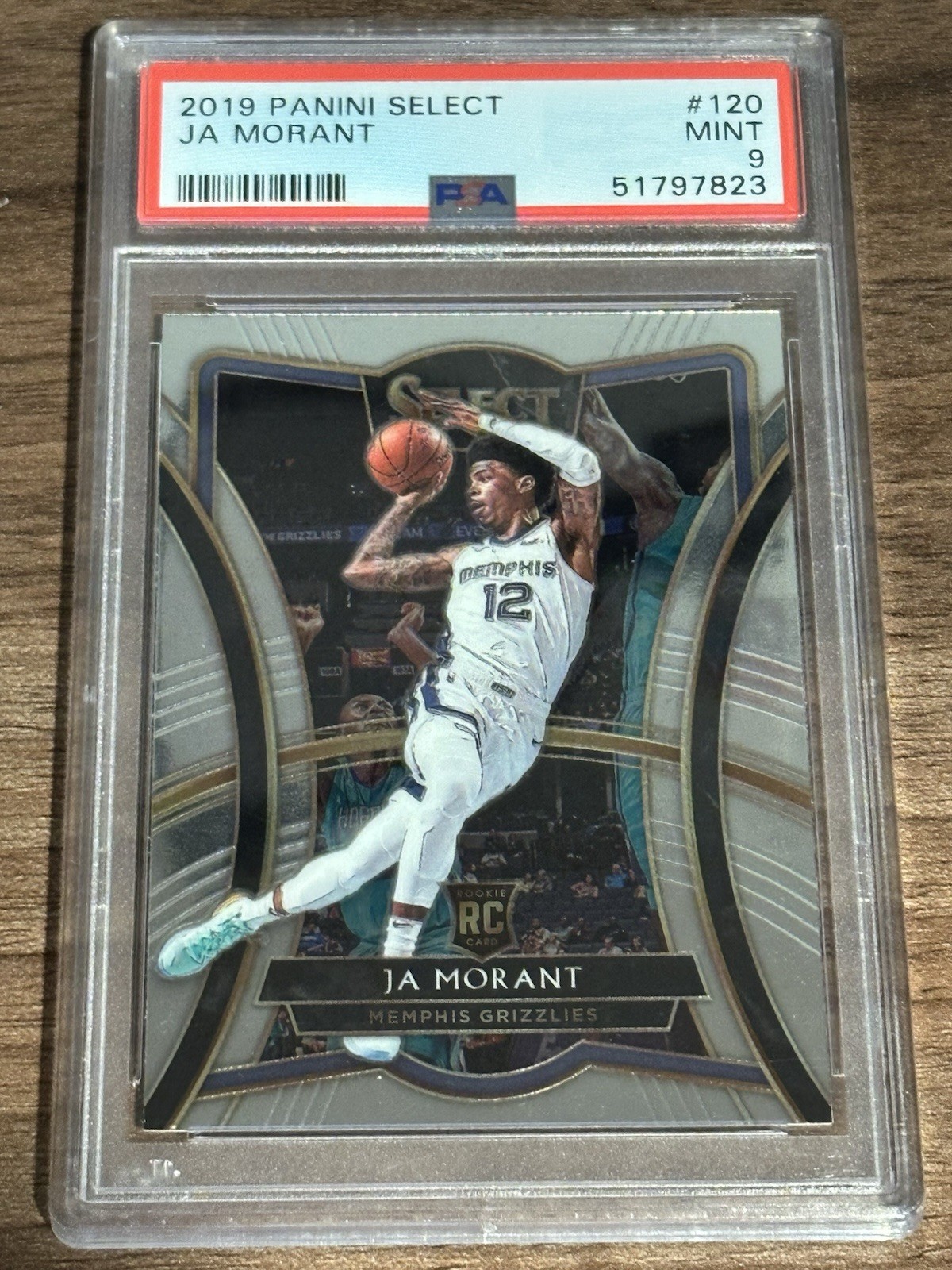 2019-20 Panini Select - Premier Level Ja Morant #120 (RC) Graded PSA 9 Rookie