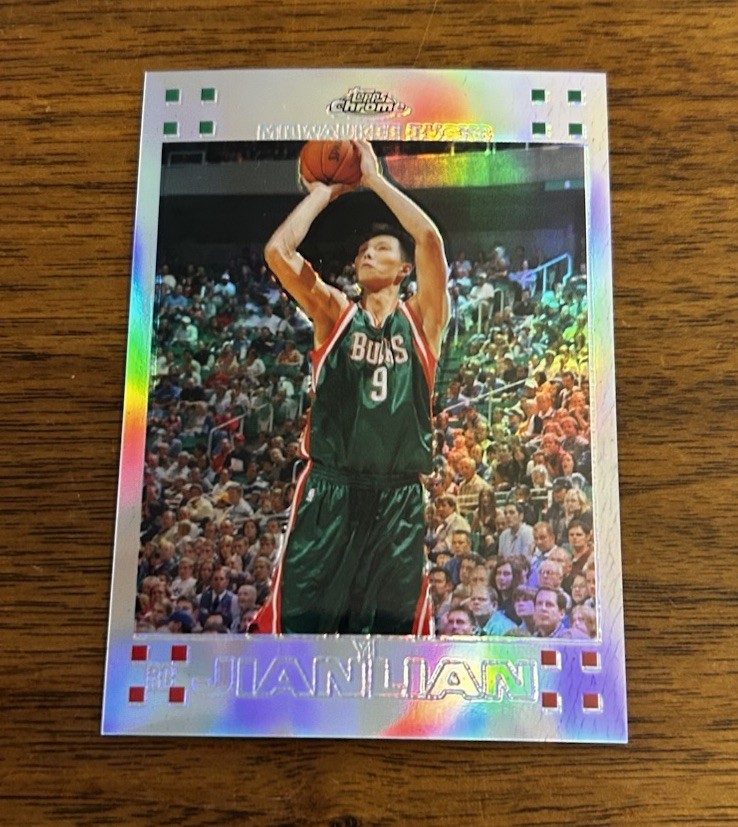 Yi Jianlian 2007-08 Topps Chrome REFRACTOR ROOKIE RC #135 /1499