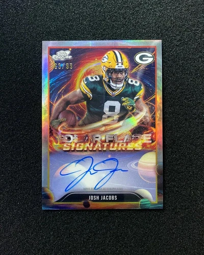 2025 Topps Chrome Josh Jacobs Chrome Autographs (RAW)