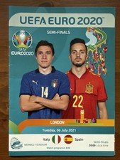 Euro 2020 Italy v Spain Semi Final Programme 6/7/2021 Wembley Stadium Very Rare
