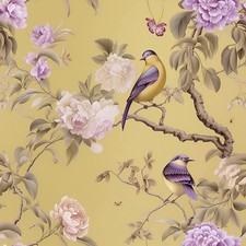 VEELIKE Vintage Chinoiserie Peel and Stick Wallpaper 17.7" x 118", Yellow