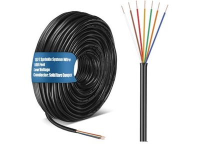 Hoolerry Solid Sprinkler System Wire 18 Gauge Irrigation Wire UV Resistant 250ft