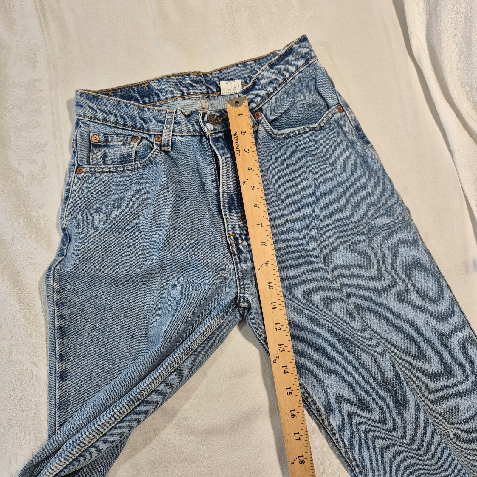 VTG LEVIS 512 JEANS SLIM FIT TAPERED LEG BLUE 28x30 SIZE 8 MADE IN MEXICO thumbnail 5
