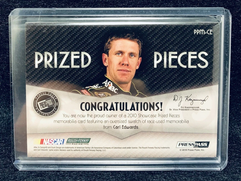 Carl Edwards 2010 Press Pass Showcase Racing Prized Pieces Sheet Metal #33/45 - Image 2 of 2