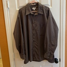 Pierre Cardin Shirt Mens XXL 18-18 1/2Collar Shades Of Brown Stripes L/S EUC L-1