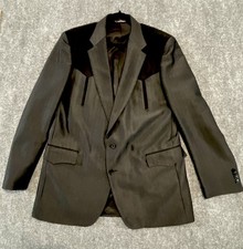 VTG Shepler’s Circle S BOISE WESTERN SUIT COAT Men’s 46L Black Made In USA