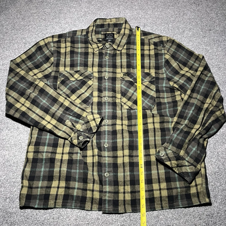 Billabong Shirt Mens 2XL Plaid Flannel Hemp Button Up Long Sleeve Adventure - Image 3 of 4