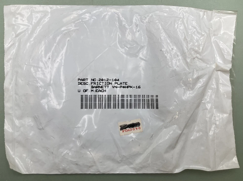 New Genuine Barnett 2012-104 Clutch Friction Plate - Изображение 2 из 2