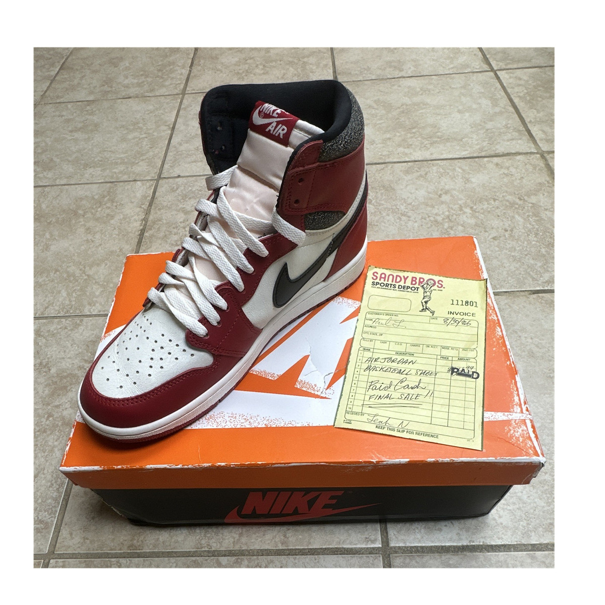Jordan Air Jordan 1 Retro High OG Chicago Lost & Found 2022 DZ5485 