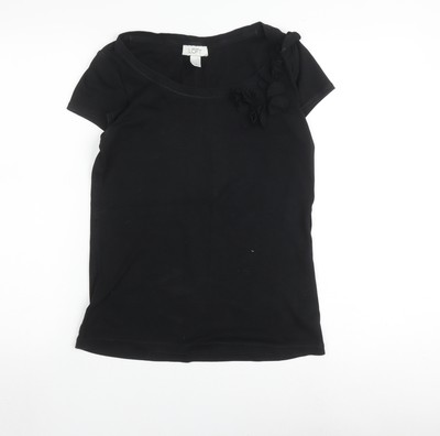 Ann Taylor LOFT T-Shirt Damen schwarz, Größe M