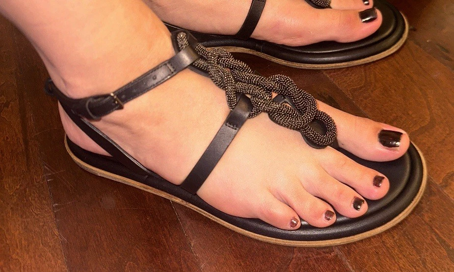 Brunello Cucinelli Leather Monili Beaded Ankle Strap Sandal38/8 US - Image 2 of 4