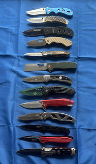 13 Folding Pocketknife Lot includes CRKT Gerber and Browning