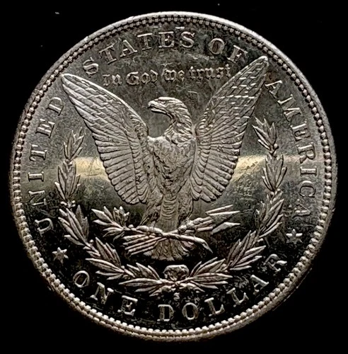 * 1891-S UNC GEM MORGAN SILVER DOLLAR Reflected Field PL Reverse