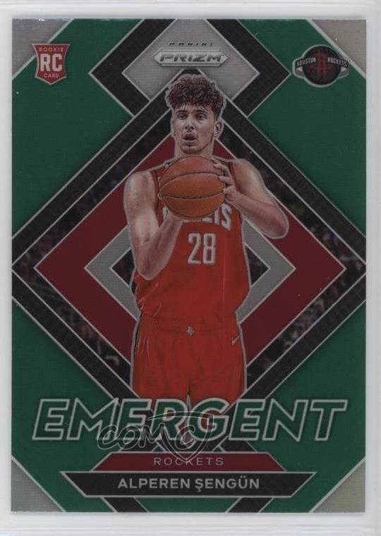 2021-22 Panini Prizm Emergent Green Prizm Alperen Sengun #28 Rookie RC uk2