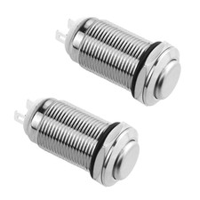 2 PCS 12mm Latching Push Button Switch Waterproof Button Switch On Off 3A 250V A