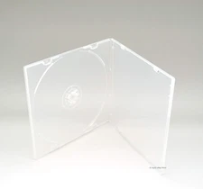 5.2Mm Slim Single Clear PP Poly Plastic CD and DVD Disc Cases with Outer Sleeve,