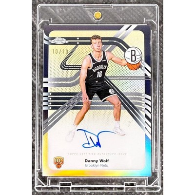 2025 Topps Chrome Danny Wolf Signatures Black Refractor RC 10/10 Bookend