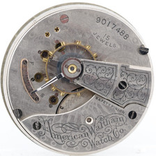 WALTHAM No. 820, 9017488, 18s 15j POCKET WATCH MOVEMENT, FOR REPAIR (IK)