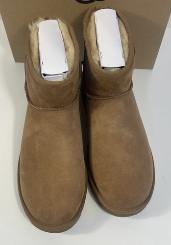 Neu UGG Classic Mini II Chestnut Wildleder Stiefel Booties 1016222 für Damen Größe 12 neu im Karton - Bild 2 von 8