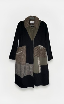 Giovanna Guglielmi ~Born To Be Wild Patchwork Wool Blend Coat   Artisan Boutique