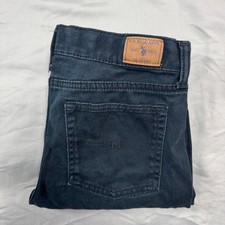US Polo Assn Navy Blue Straight Leg Pants Boys Sz 14 Preppy School Uniform Denim