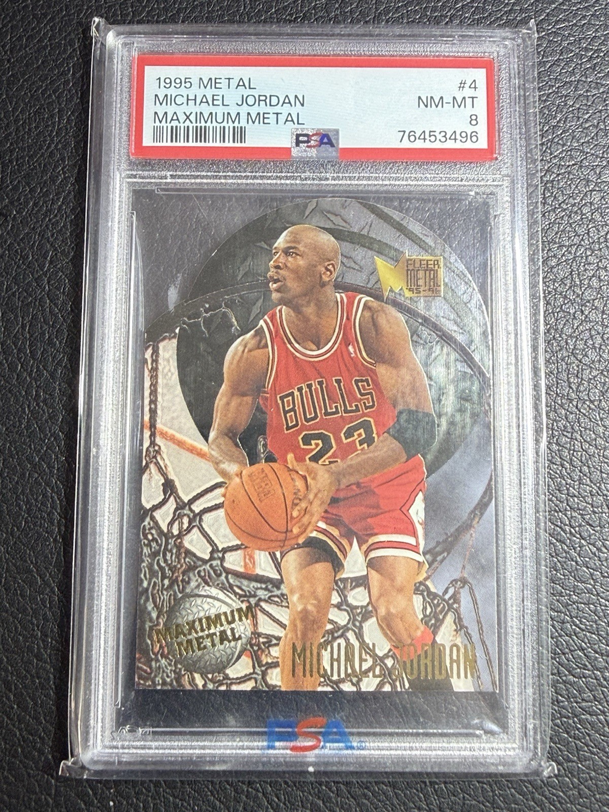 Michael Jordan #4 Basketball Cards 1995 Metal Scoring Magnets trading card — raw and PSA graded price guide