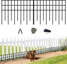 30 Pack Animal Barrier Fence - No Dig Rustproof Metal for Dogs  Critters