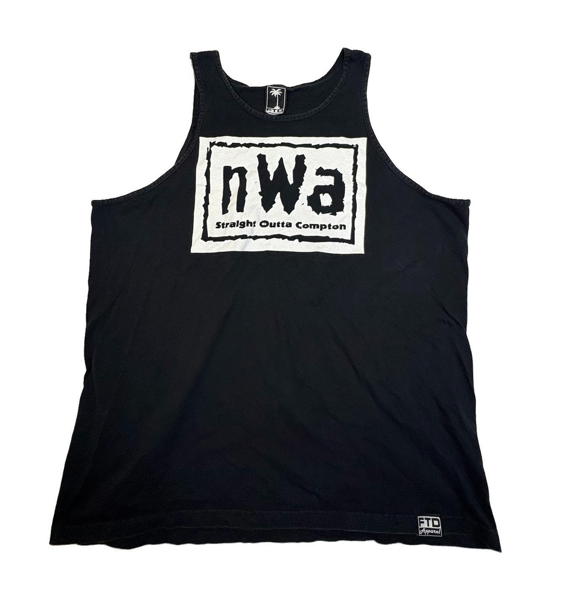 FTD Apparel NWA Straight Outta Compton Black Cotton Tank – Men’s Size 2XL
