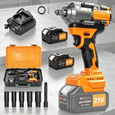1000nm Cordless Impact Wrench 960ft-lbs 12 Battery Impact Gun 2x 4.0ah Battery