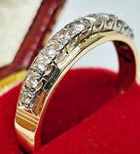 18ct Yellow Gold 0.55ct Brilliant Round Cut Diamond Eternity Ring Size O