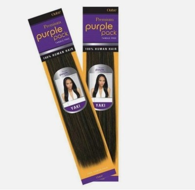 Outre Premium Purple Pack Yaki 100% Human Hair 8'' Color #1